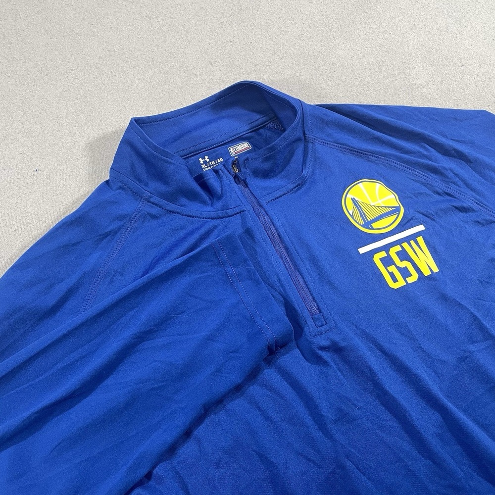 NBA Combine Under Armour Golden State Warriors 1/4 zip L/S Pullover Shirt XL